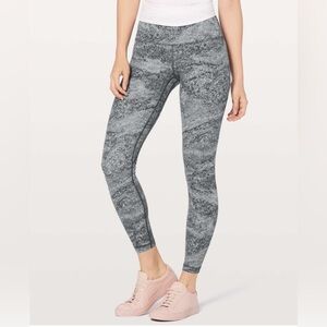 Lululemon Align Pant Area Ice Grey Leggings Abstract Tie Dye